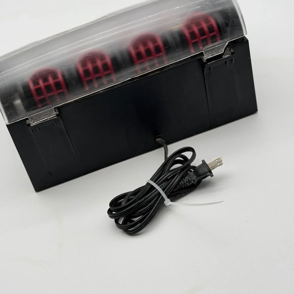 Remington Ionic Hot Rollers Set Velvet Flocked Electric Hair Curlers Black Red